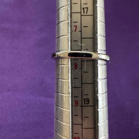 Elegant Amethyst & Zircon Silver Plated Statement Ring – Size 8 - Picture 14 of 14